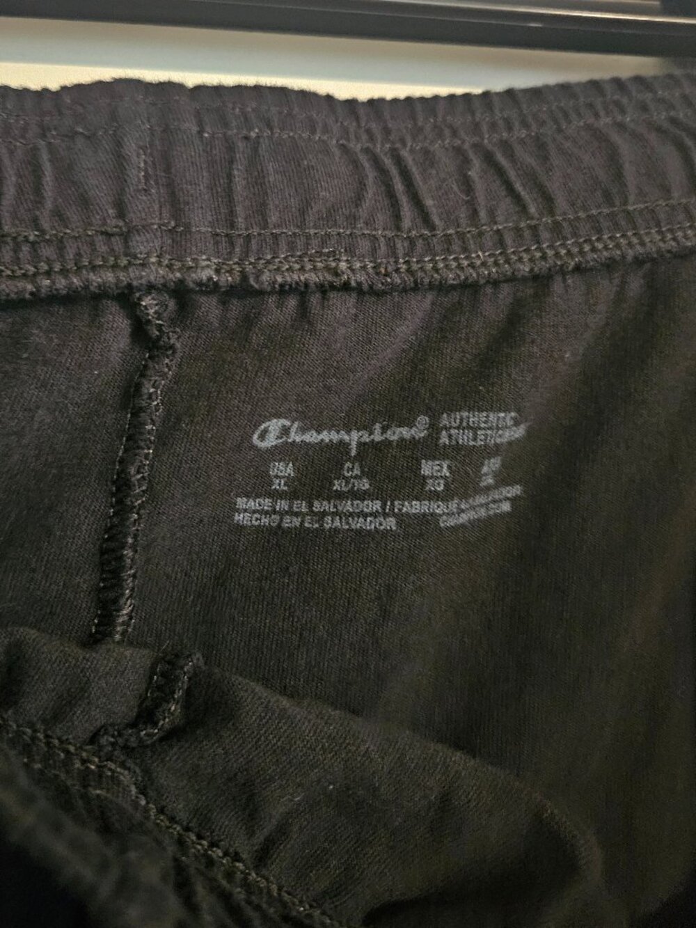 Champion Authentic Athletic Black Capri Pants Women's XL Drawstring Workout Loun - Picture 3 of 3
